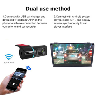 Автомобиль видеорегистратор HD скрытый WIFI трансграничный сплав ADAS двойной объектив USB видеорегистратор