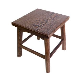 Chicken wing Wood rounded square stool Rosewood non-splicing low stool solid wood dining table stool bench