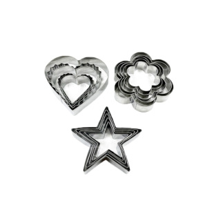 Spot stainless steel biscuit mould creative cookie cake mini multi shape printing die DIY baking tools biscuits