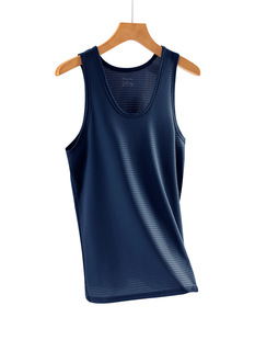 Vest Men's Summer Thin Outer Wearing Fitness Hurdle Sports Waistcoat Loose Quick-drying Cool-feeling Ice Silk Base Sweatshirt
