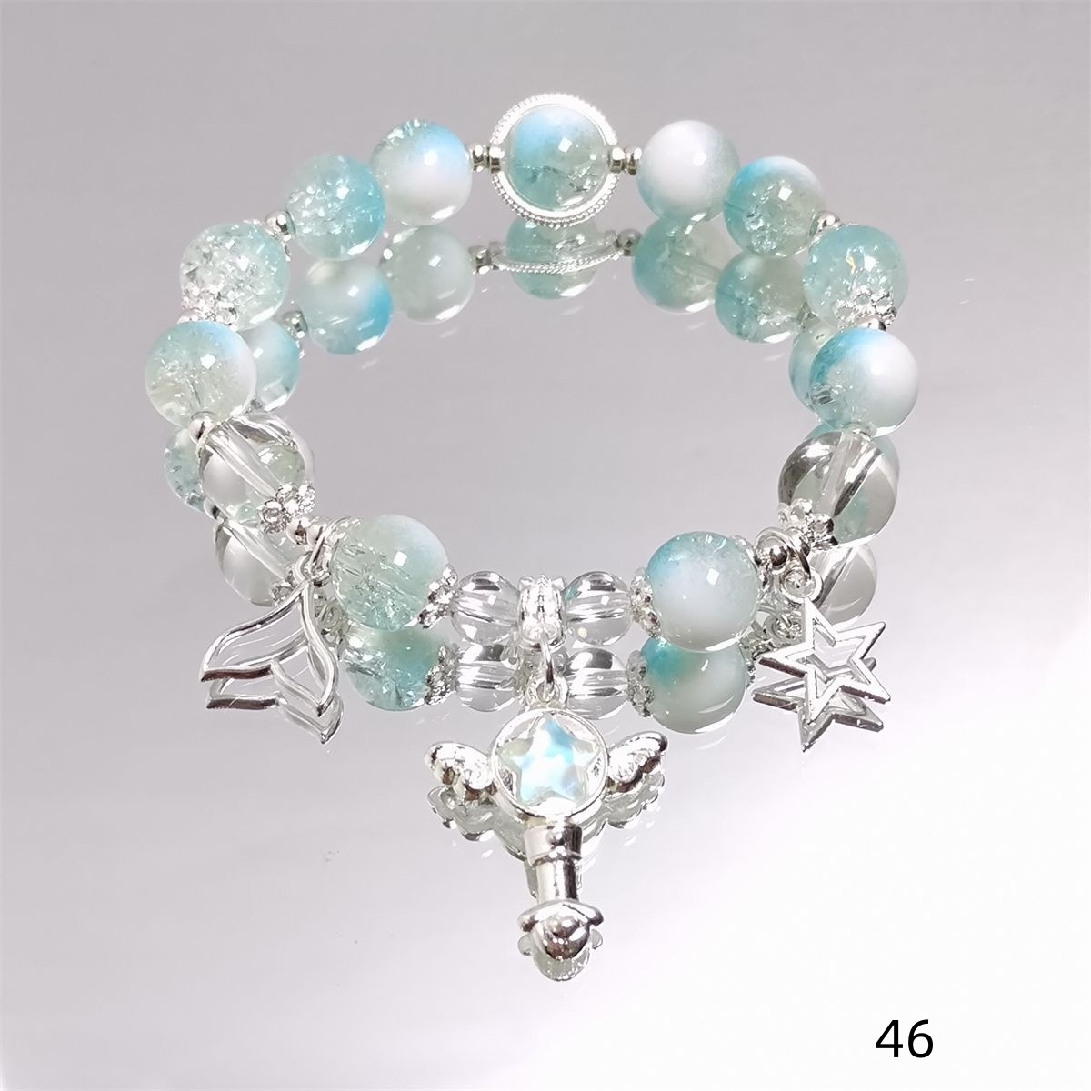 New Sweet and Versatile Super Fairy Crystal Bracelets for Best Friends, Girlfriend Gifts, Colorful Beaded Fish Tail Bracelets, and a Variety of Other Bracelets