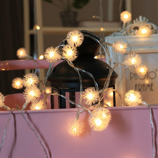 LED light string small white ball battery box room atmosphere layout bubble ball light string Christmas holiday decoration star light