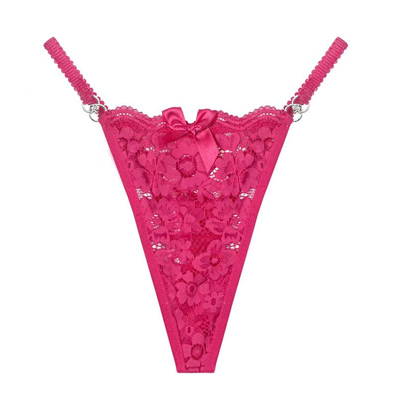 European and American export women's thongs, sexy lace hollow mesh breathable panties, seamless low-rise panties