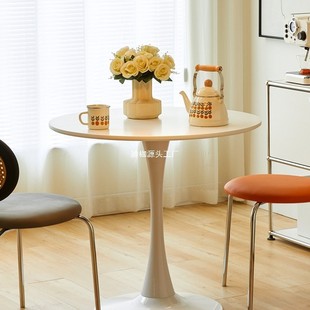 Simple Modern Company Negotiation Reception Tea Table Home Learning Living Room Balcony Bedside Large Round Table Dining Table and Chair Combination