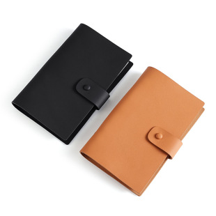Office Business Removable Loose-leaf Notebook Leather Notebook Top Layer Cowhide Blank Dotted Notepad Wholesale
