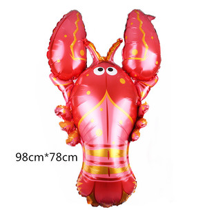 New Sea Animal Balloon Shark Balloon Party Decoration Aluminum Film Balloon Lobster Great White Shark Different Underwater World