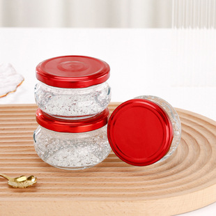 Transparent Binaural Bird's Nest Bottled Fresh Braised Flower Gum Cfish Sauce Bottle Honey Glass Jar Can be Steamed and High Temperature Resistant