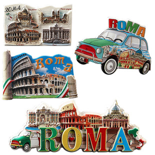 SOURCE manufacturer 3D three-dimensional resin creative refrigerator stickers Italy Rome tourism souvenir refrigerator magnetic stickers wholesale