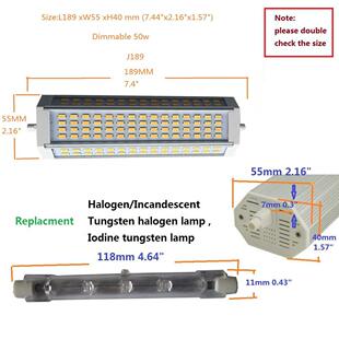 Затемнение R7s 110/220V LED 50W 189mm J189 клей источник питания led r7s кукурузный свет