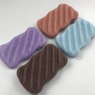Konjac Волнистый лоскут для лица Капли воды Полукруглый Konjac Ball Губка роговый глубокий очищающий клапан для очищения пор