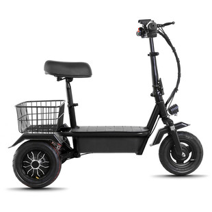 pDT Mini Folding Electric Tricycle Home Small Pick-up for Children Elderly Women Parent-Child Lightweight Battery