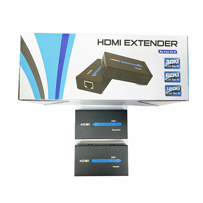 Cross-border best-selling HDMI extender 60m signal amplifier, Category 6 network cable RJ45 transmission HD transmitter