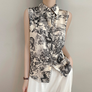 2025 Summer New Silk Shirt Women's Elegant Fashion All-match Mulberry Silk Stylish Long-sleeved Shirt Top