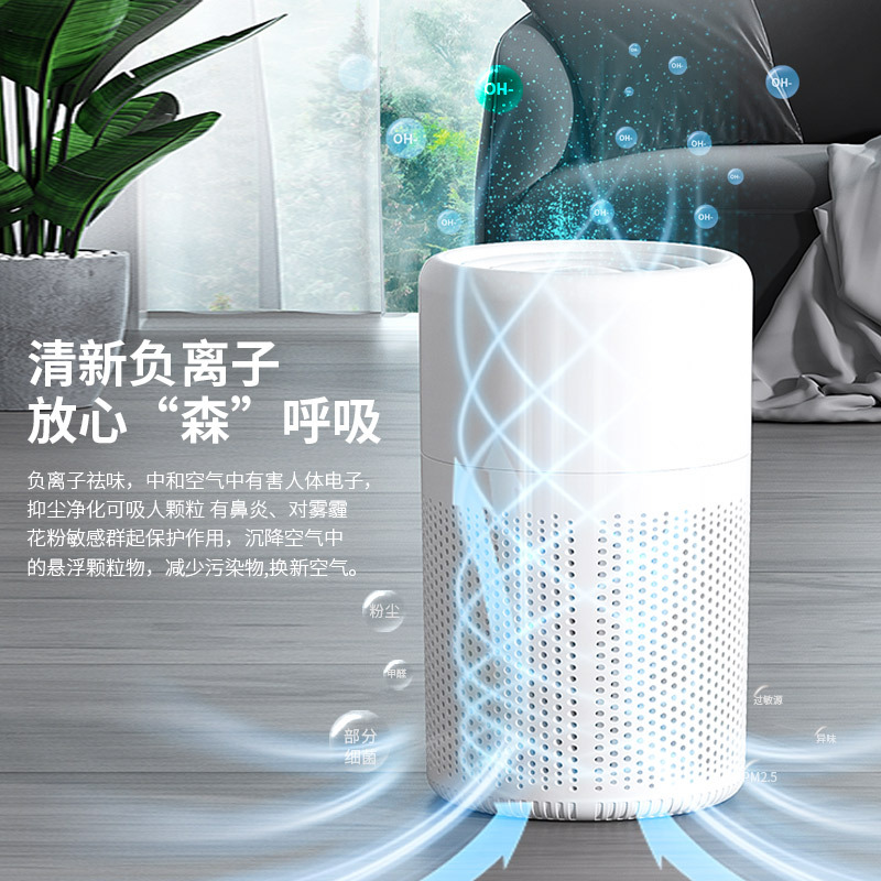 Cross-border USB Small Gift Desktop Air Purifier for Household Indoor Use, Removes Second-hand Smoke and PM2.5, Manufacturer Wholesale