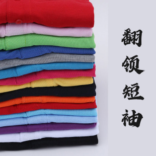 Lapel short-sleeved advertising T-shirt work class uniform group activity student party uniform various printed LOGO embroidery