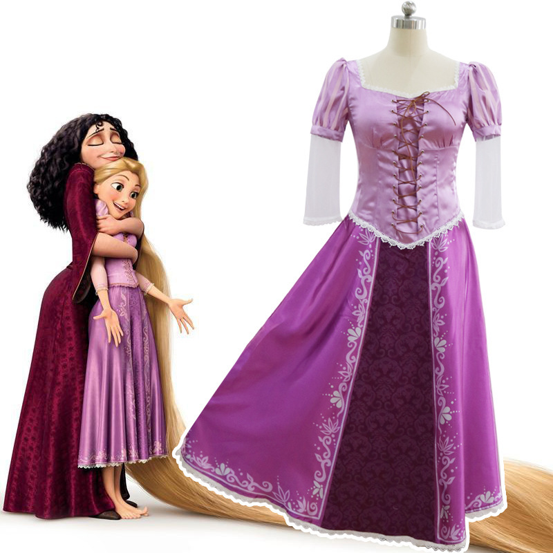 Anime Tangled-Inspired Cosplay Costume Rapunzel Cosplay Outfit Halloween Princess Dress
