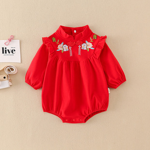 Clearance to pick up the leak 50% fold up baby's fart coat spring clothing baby girl's jumpsuit newborn princess spring and autumn outing