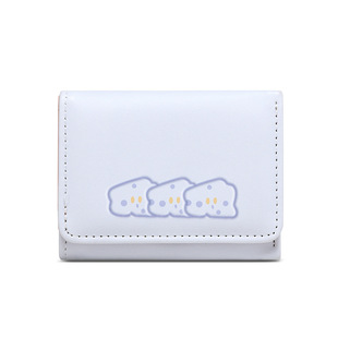 Ins Japanese and Korean Style Original Biscuit Woven Short Wallet Multi-Card Small and Exquisite Simple ID Bag Coin Purse for Women