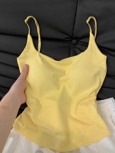 Yellow Camisole Women's Spice Girls Inner Wear Summer Outer Wear Beautiful Back Slim Slim Look Slim Top 2025 New Explosions