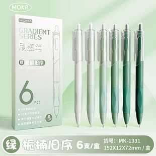 High-looking Gradient STudent Press Pen 0.5 Small White Pen Positive Posture Pen Carbon Water Pen ST Quick-drying Black Pen Brush Question Pen