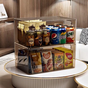Snack Storage Box Desktop Sundries Toy Storage Box Plastic Storage Basket Rectangular Transparent Acrylic Storage Box