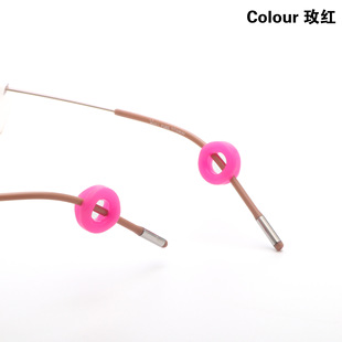 Glasses Silicone Ear Masses Silicone Ring Round Candy Color Ear Masses Ear Hook Ear Masses Color Accessories Wholesale