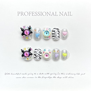 [Original Design] Little Monster Little Devil Short Cute Devil Eye Cartoon Wear Sweet Cool Hot Girl