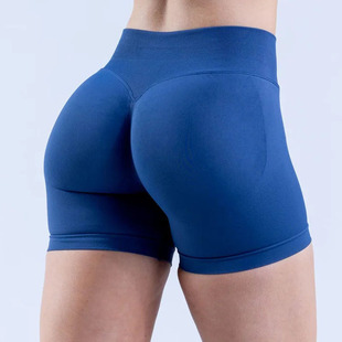 Amazon Explosion Seamless Fitness Yoga Shorts Hip-lifting Running Yoga Pants High Elastic Quick-drying Three-point Sports Shorts