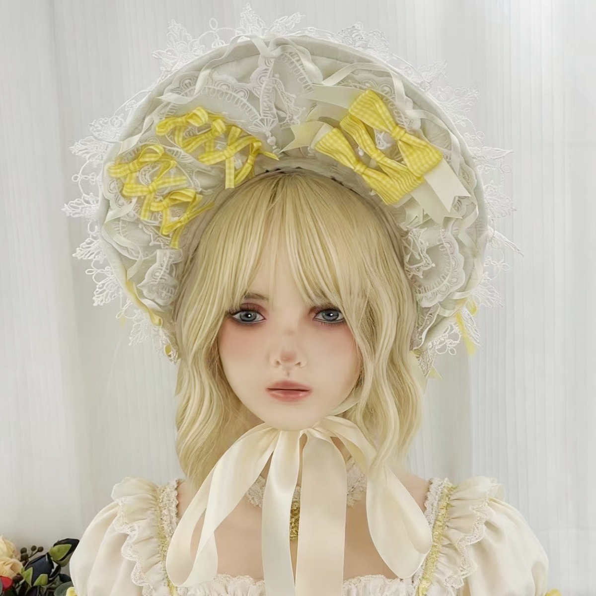 Gorgeous Lolita Bnt Bonnet Bb Hat Cute Candy Straw Hat Tea Party Headwear Retro Pastoral Headwear