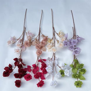 Simulation of 5 small roses wedding auditorium flower arrangement simulation flower wedding flower window layout photography props