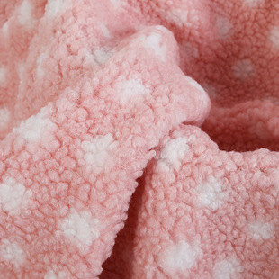 Spot 500g polyester Altai polka dot printed cashmere cloth autumn and winter coat toy pajamas particle velvet fabric