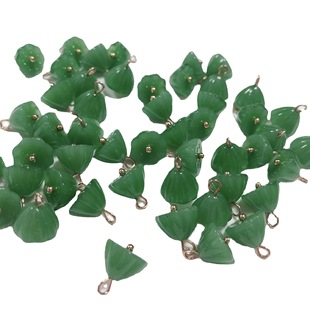 Natural jade lotus pendant lotus buckle diy jewelry handmade pendant accessories 10mm hairpin accessories wholesale