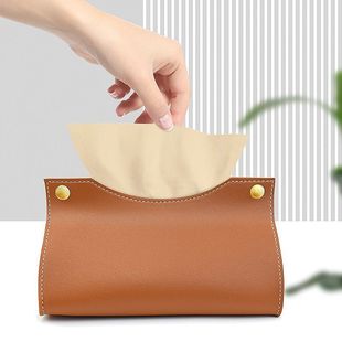 Простая горячая распродажа бумажная коробка гостиная журнальный столик стол кухня ванная комната хранения бумажная коробка PU кожаная бумажная коробка для полотенец для домашнего использования