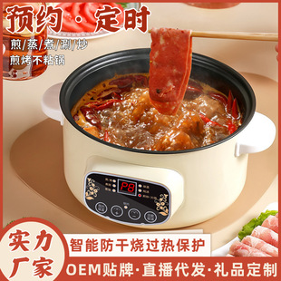 Electric Hot Pot Household Multi-functional Electric Hot Pot Intelligent Electric Cooking Pot Non-stick Pan Frying Integrated Dual-purpose Household Electric Hot Pot