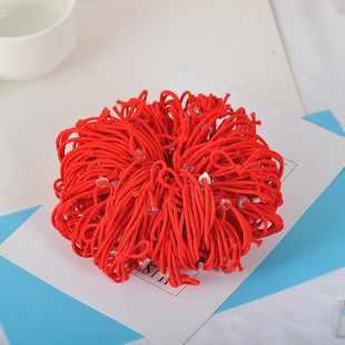 Small White buckle rope wholesale new semi-finished small rubber band leather cover Korean simple women's hair band Korean rubber band