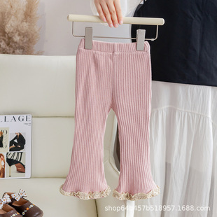 Girls 2025 New Korean Style Pants Baby Spring and Autumn Outer Wear Casual Pants Children's Spring Fashion Pants