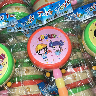 Children's toys rattle cartoon plastic tambourine rattle drum rattle rattle foreign trade toys wholesale 2 yuan