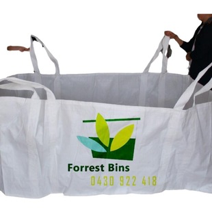 Exported to the United States 2 tons high load-bearing printable white garbage bag four hanging bottom support building garbage bag