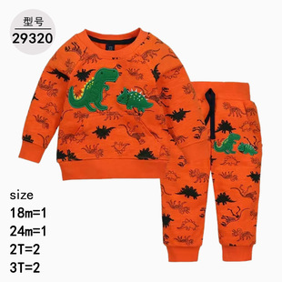 Autumn new sweater material baby children's clothing two suit round neck pullover leisure suit [cross-border wholesale]]
