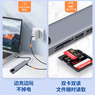 Трансграничная восьмерка в одном Type-c док-станция hdmi 8in1 с картой SD/TF высокоскоростной сотовый порт расширения сети док