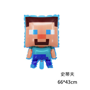 Minecraft Стив Мультфильм Стайлинг Воздушные Шары Детские Игрушки Игры Тематический Воздушный Шар Декор Партии