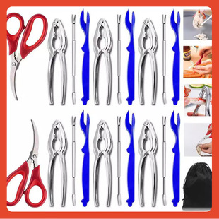 ⌘ Multifunctional Shelling Nut Clip Stainless Steel Crab Claw Household Walnut Clip Crab Eating Tool