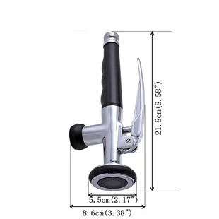 Copper plating small shower nozzle hand-held push-type spray gun head water outlet spring vegetable basin pull faucet booster nozzle