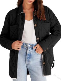 Cross-border foreign trade autumn and winter new women's diamond plume cotton-padded jacket loose design sense lapel cotton-padded jacket long sleeve pocket coat tide