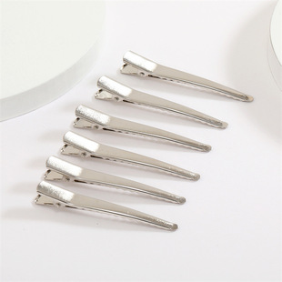Factory direct supply 4/5/6cm duck bill clip accessories pointed nose clip Korean metal children's hair clip wholesale
