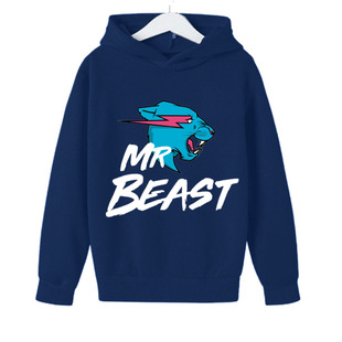 Детская Толстовка MR BEAST Топ с гепардовым узором Красивая Толстовка с длинным рукавом для мальчиков и девочек Весна и осень