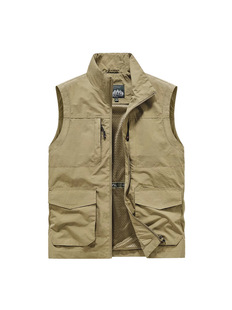 Foreign Trade Advertising Vest Men's Spring Summer Autumn Multi-pocket Quick-drying Vest Fishing Vest Photography Waistcoat Overalls