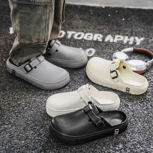 Sandals and Slippers Men's 2025 New Summer Non-slip Outer Wear Soft Bottom Comfortable Birkenan Shoes Thick Bottom Casual Slippers Men's Trendy