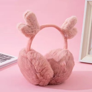 The New Factory Direct antler earmuffs rabbit hair warm fashion earmuffs winter warm earmuffs children's earmuffs