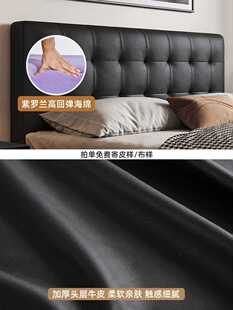 ✅ French Retro Storage Waffle Bed Master Bedroom Italian Light Luxury Black Mid-Century Style
